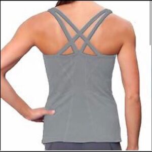 Athleta Gray Intention Yoga Work Out Tank Top